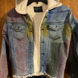 American Glory Premium Design Columbia Multi Color Jean Jacket